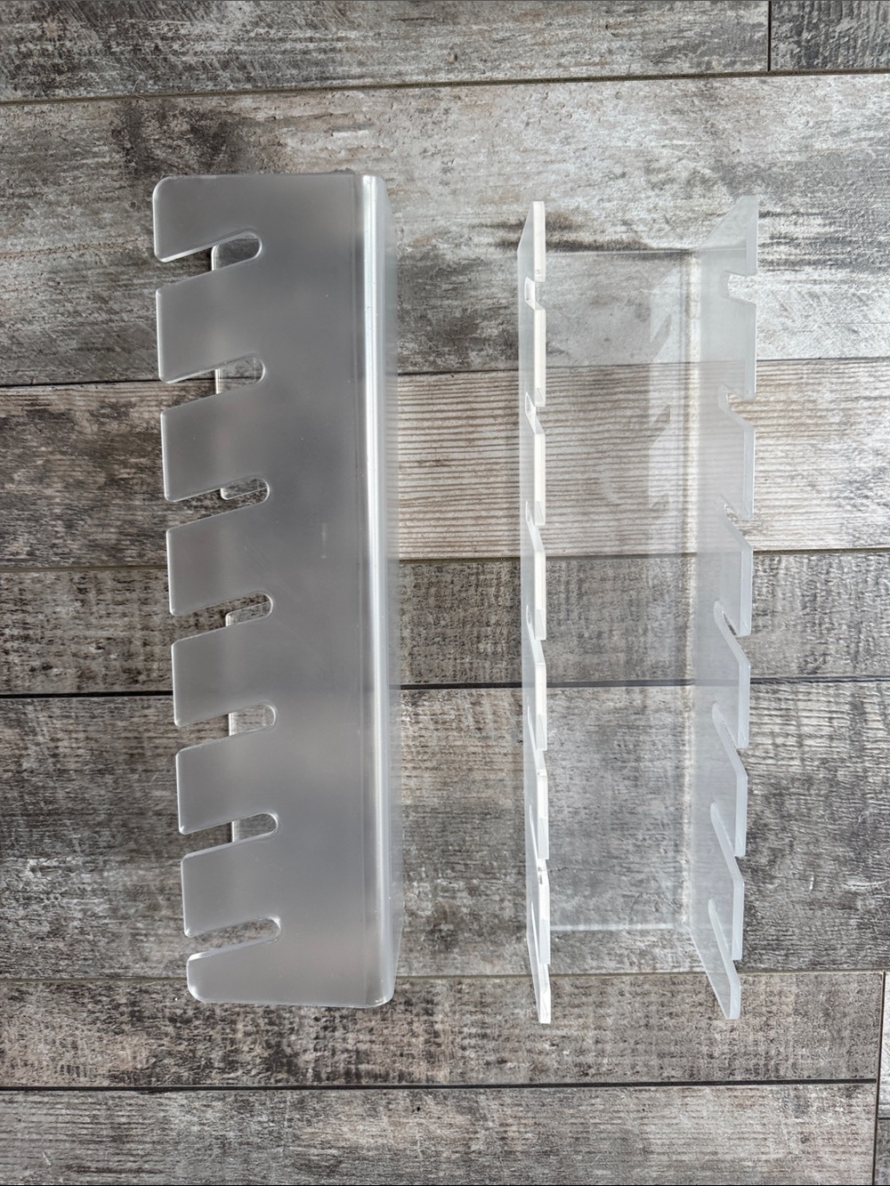 Hat rack Clear Plastic Shelf Organizer - Frosted and Transparent
